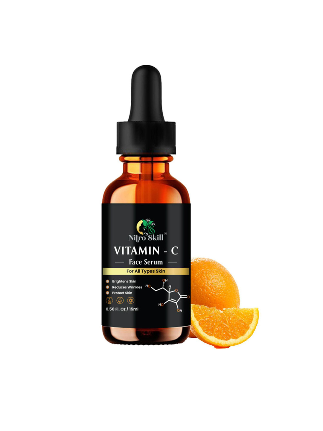 NITRO SKILL Vitamin C Face Serum For Dark Sports - 15 ml