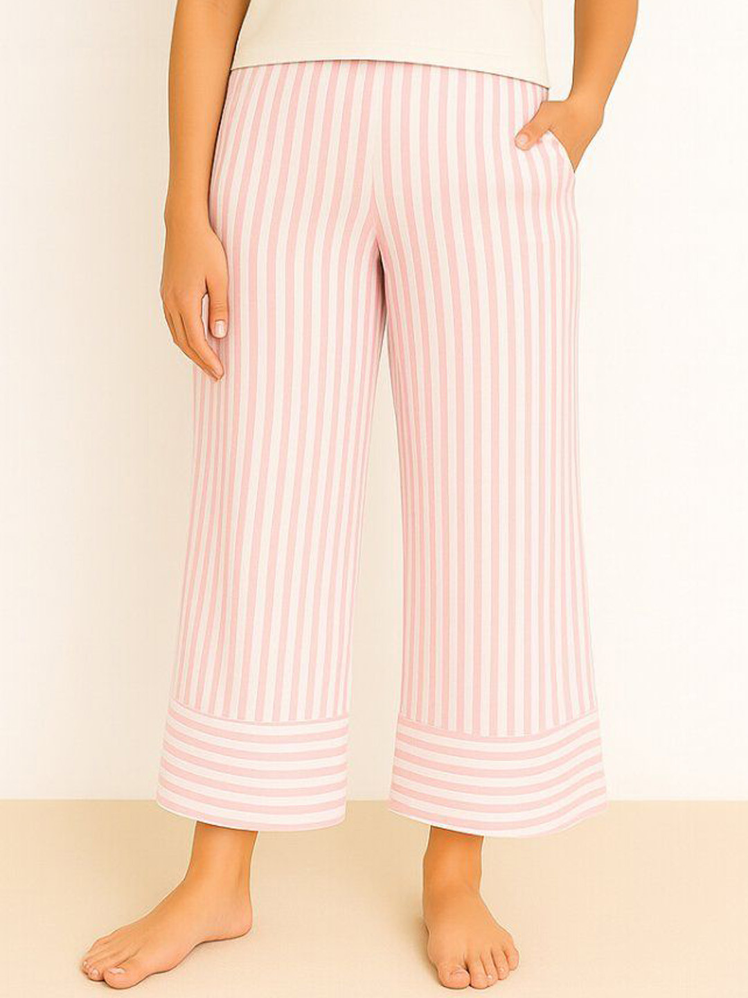 Aartej Women Mid-Rise Pure Cotton Straight-Fit Lounge Pants