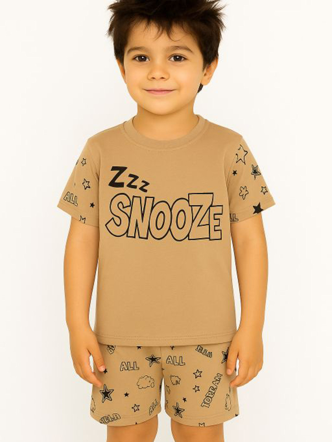BAESD Boys Printed Pure Cotton T-Shirt & Shorts Clothing Set