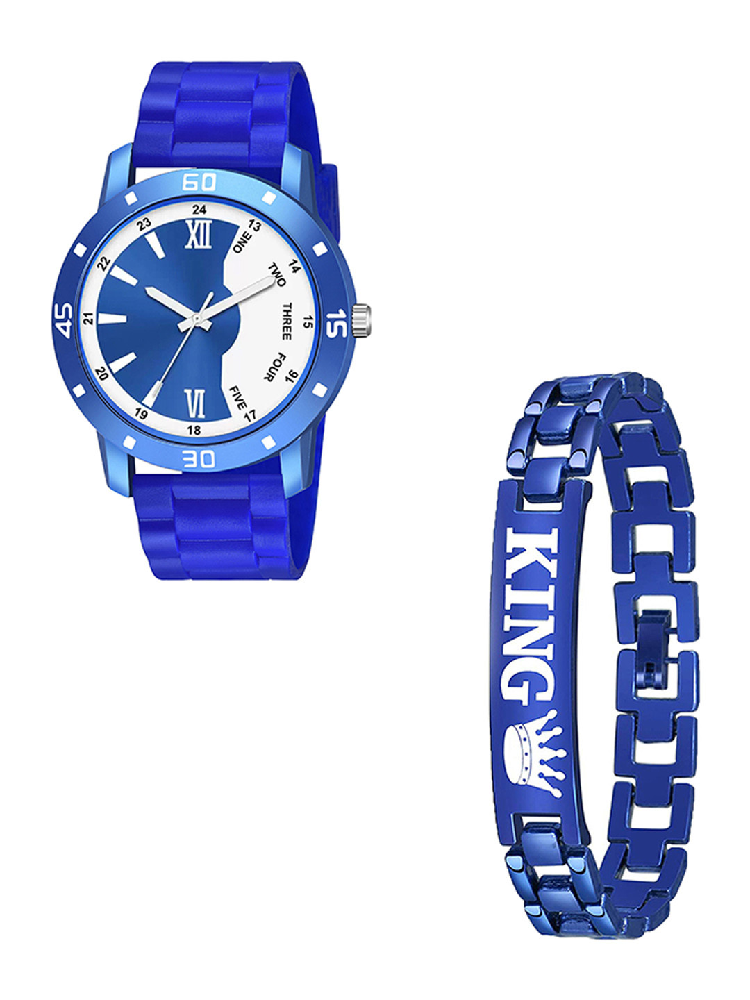 CSAMON Men Printed Dial & Bracelet Style Straps Analogue Watch