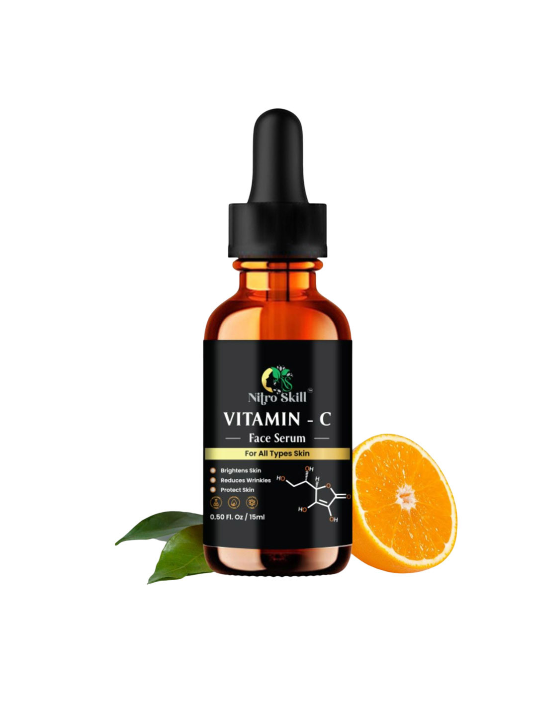 NITRO SKILL Vitamin C Face Serum For Dark Sports - 15 ml