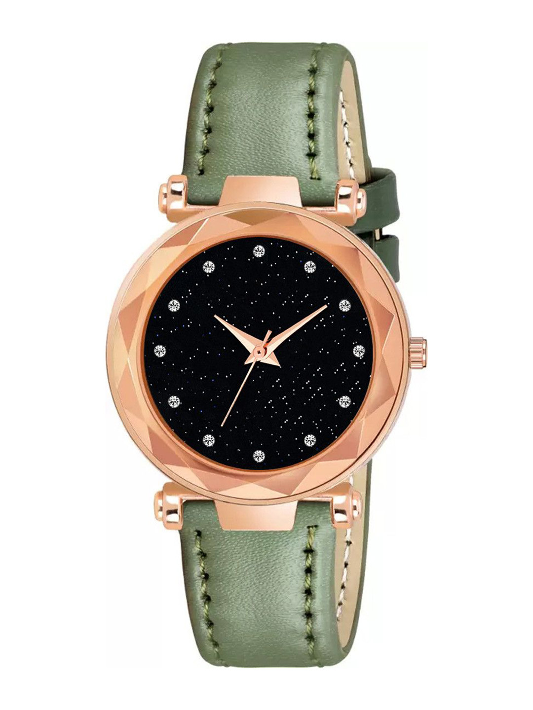 CSAMON Women Embellished Dial & Straps Analogue Watch GR379RG 12D GRE L