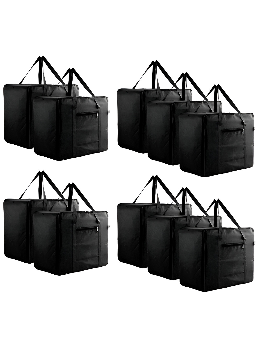 Aura Black 10 Pieces Multi-Utility Organiser Bag With Handle