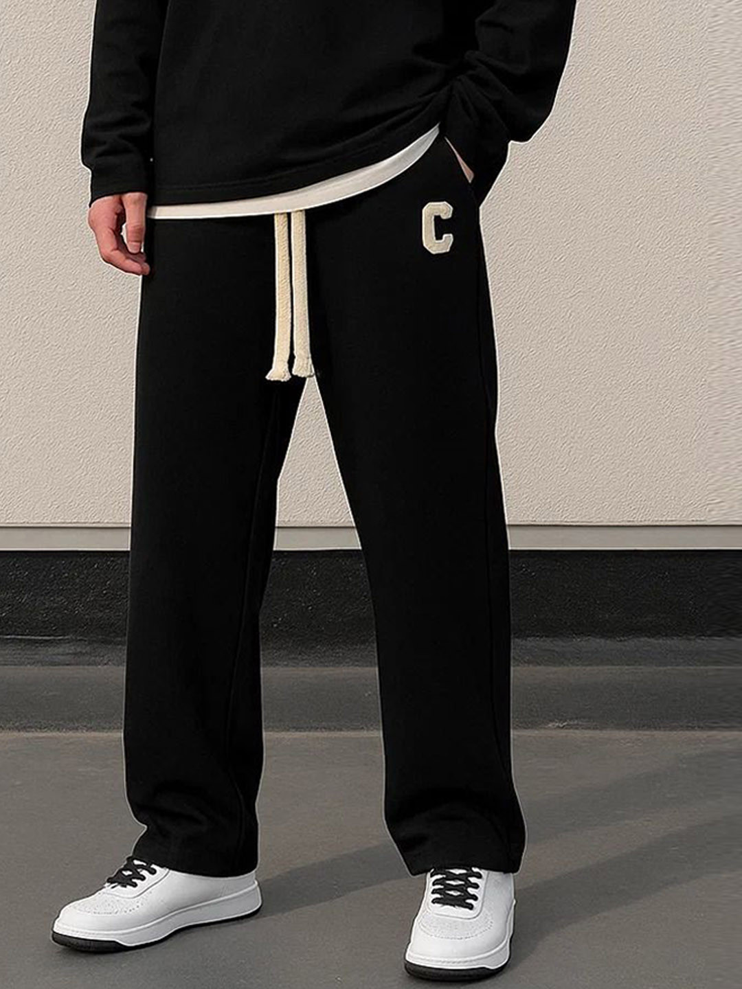Stylecast X Kotty Men Mid-Rise Relaxed Fit Solid Joggers