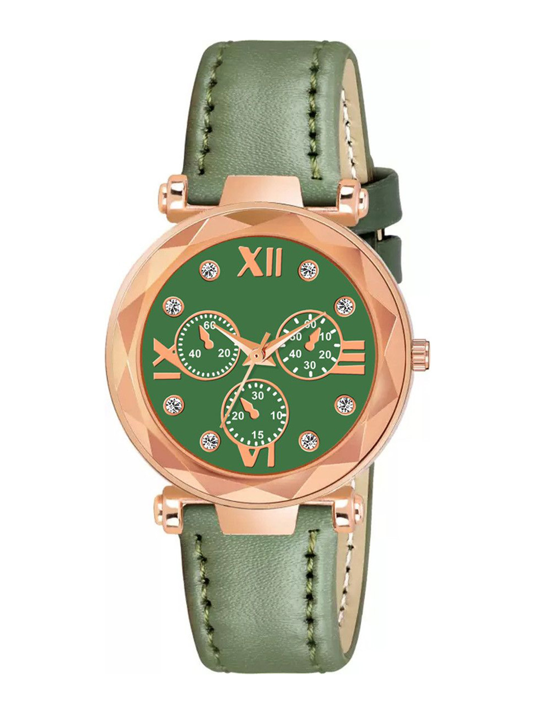 Gopal Shopcart Unisex Embellished Dial Analogue Watch GR379RG Mina GRE L