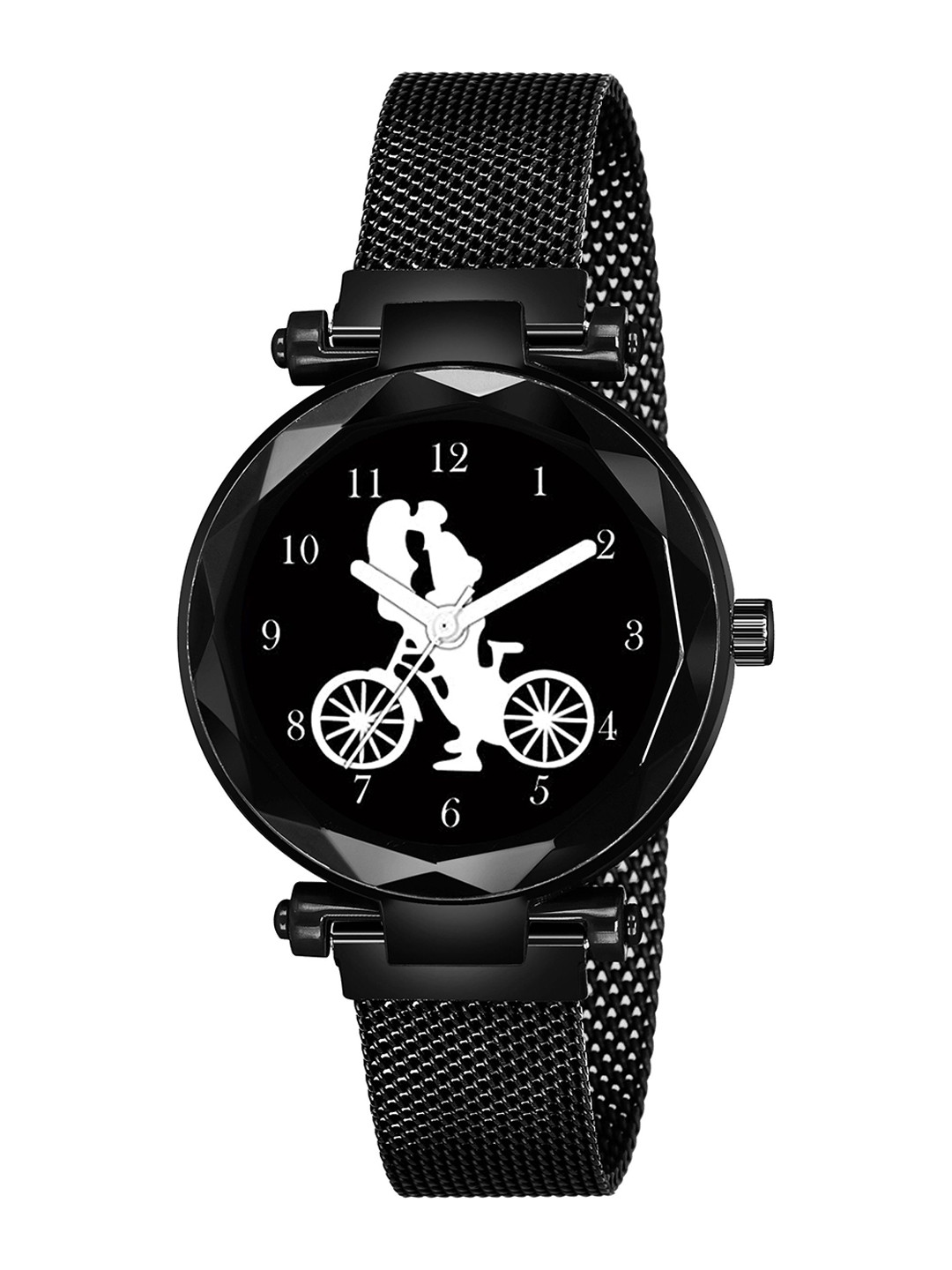 Gopal Shopcart Unisex Printed Dial & Bracelet Style Analogue Watch GR 379BLK Cycle M