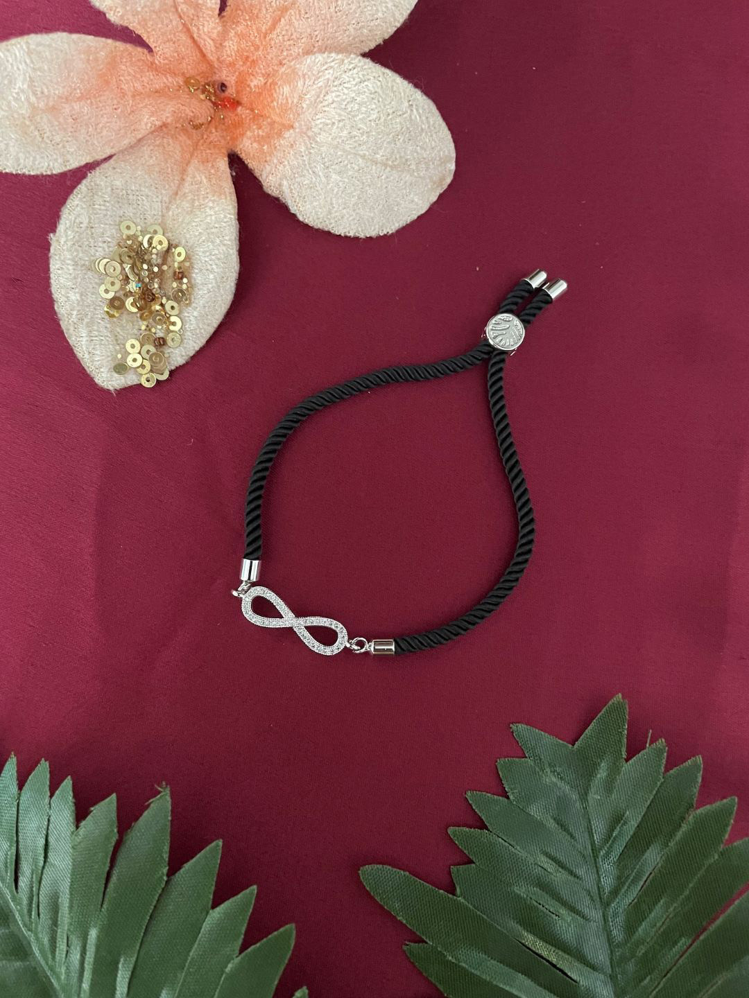 Digital Dress Room Artificial Stones Studded Infinity Wraparound Rakhi