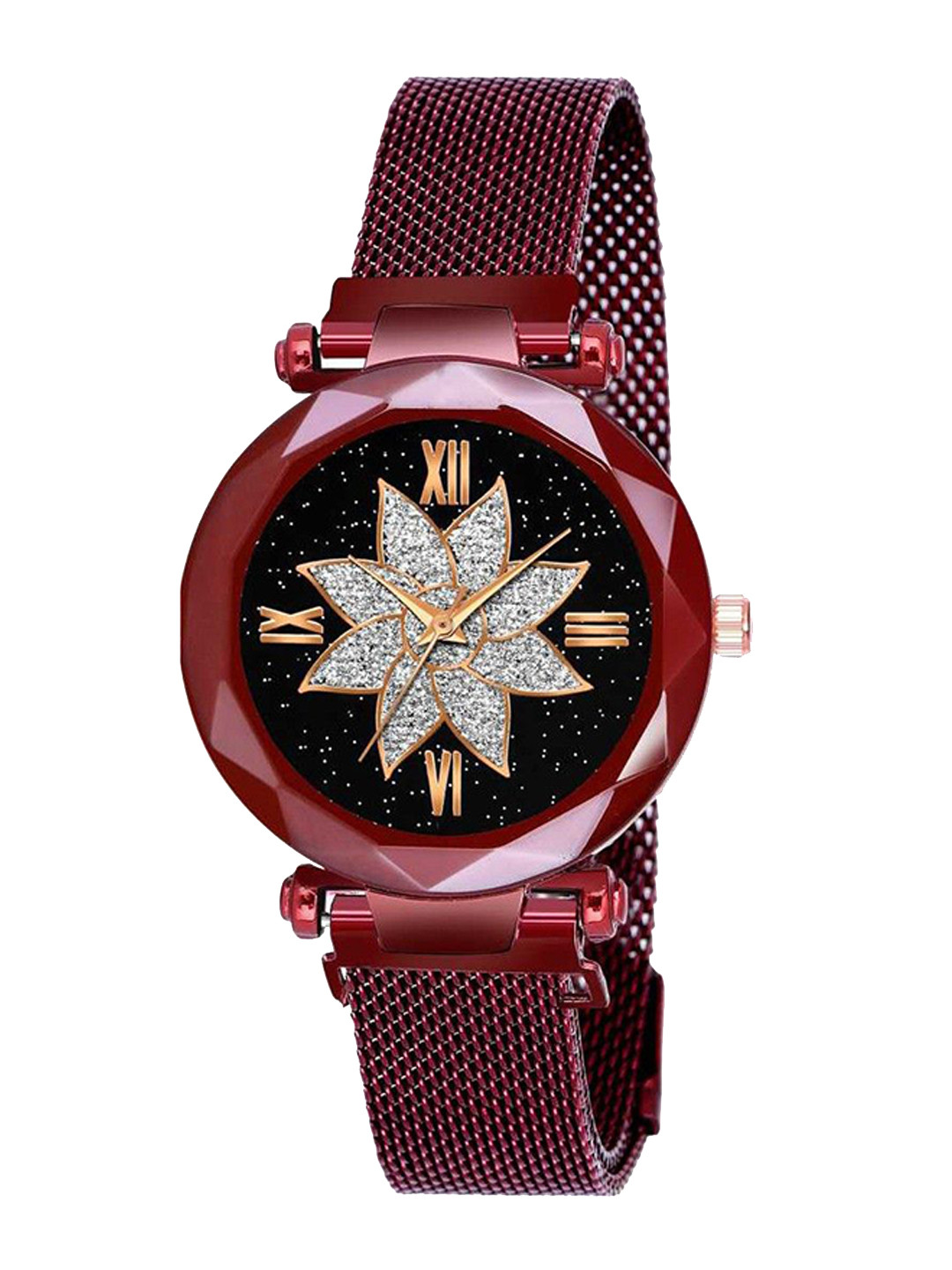 Gopal Shopcart Women Embellished Dial Analogue Watch GR_379_Red_flower_Roman