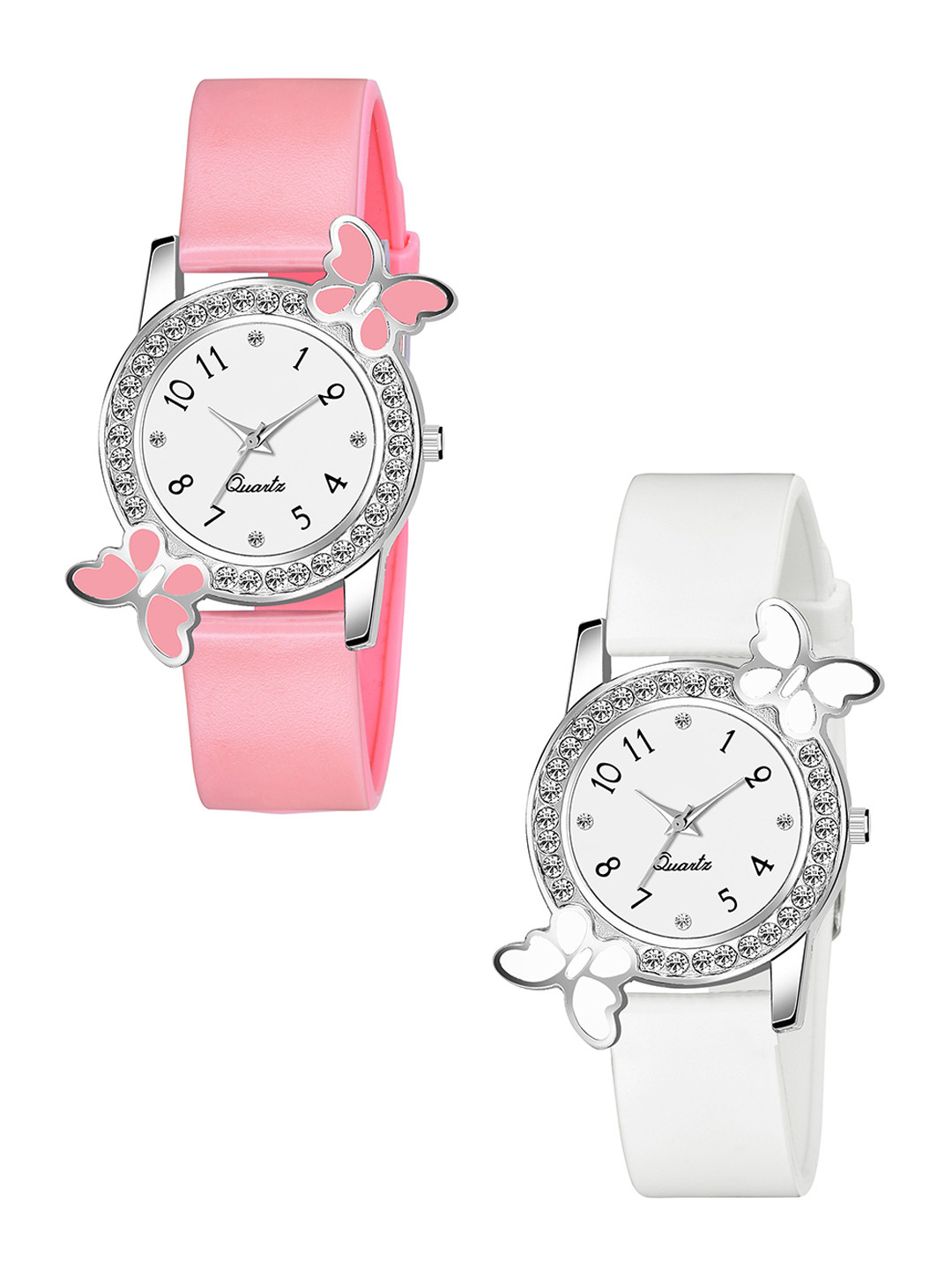 CSAMON Women Dial & Straps Analogue Watch BF Pink White_F