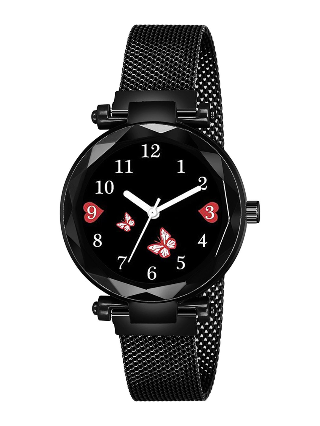 Gopal Shopcart Women Magnetic Straps Analogue Watch GR 379BLK Batterfly M