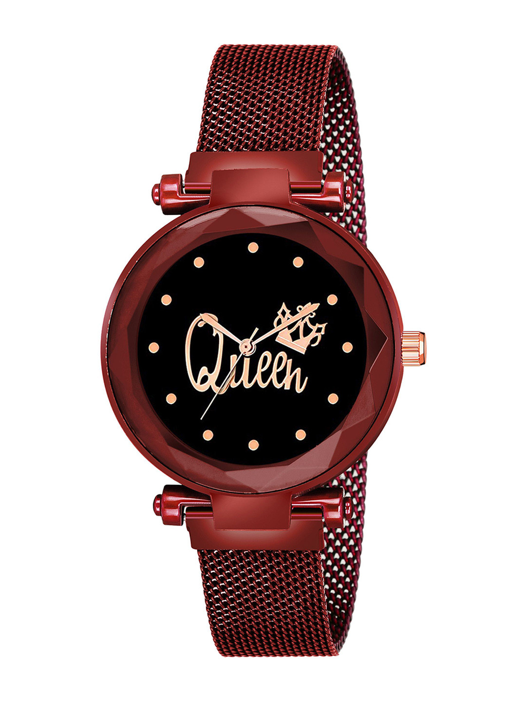 Gopal Shopcart Unisex Queen Printed Analogue Watch Queen Red Maganet