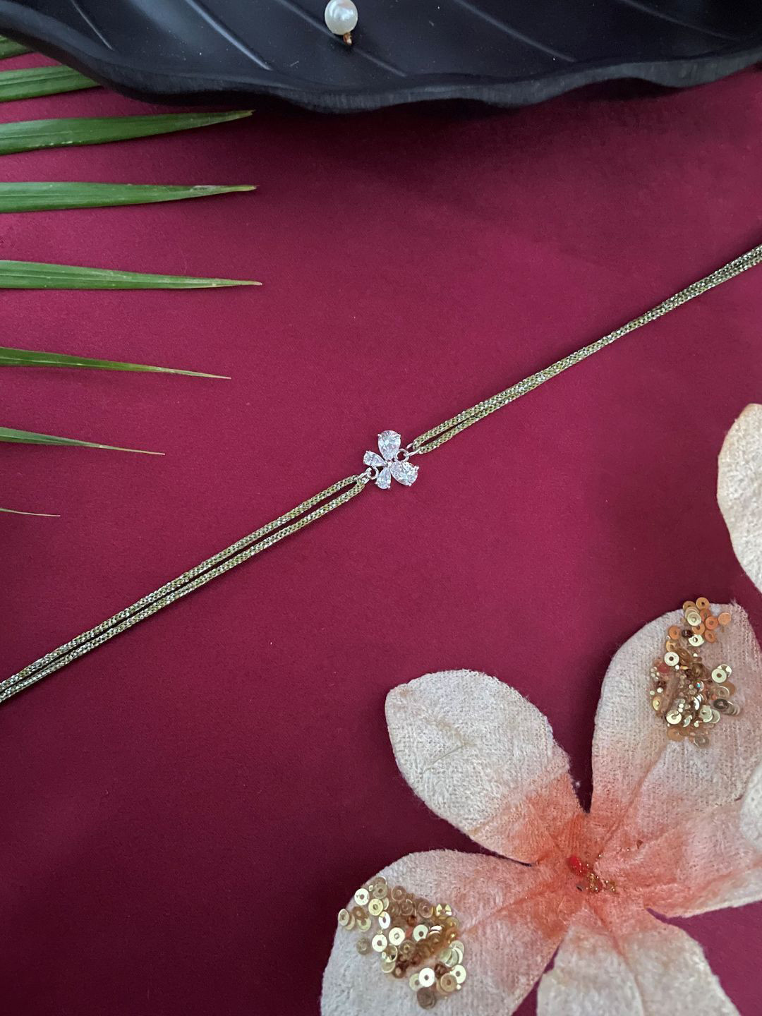 Digital Dress Room Solitaire AD Studded Thread Rakhi