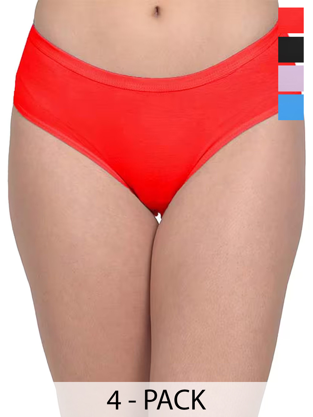 DHANDAI FASHION Pack Of 4 Hipster Briefs Soft Cotton Panty (DC-M-6)