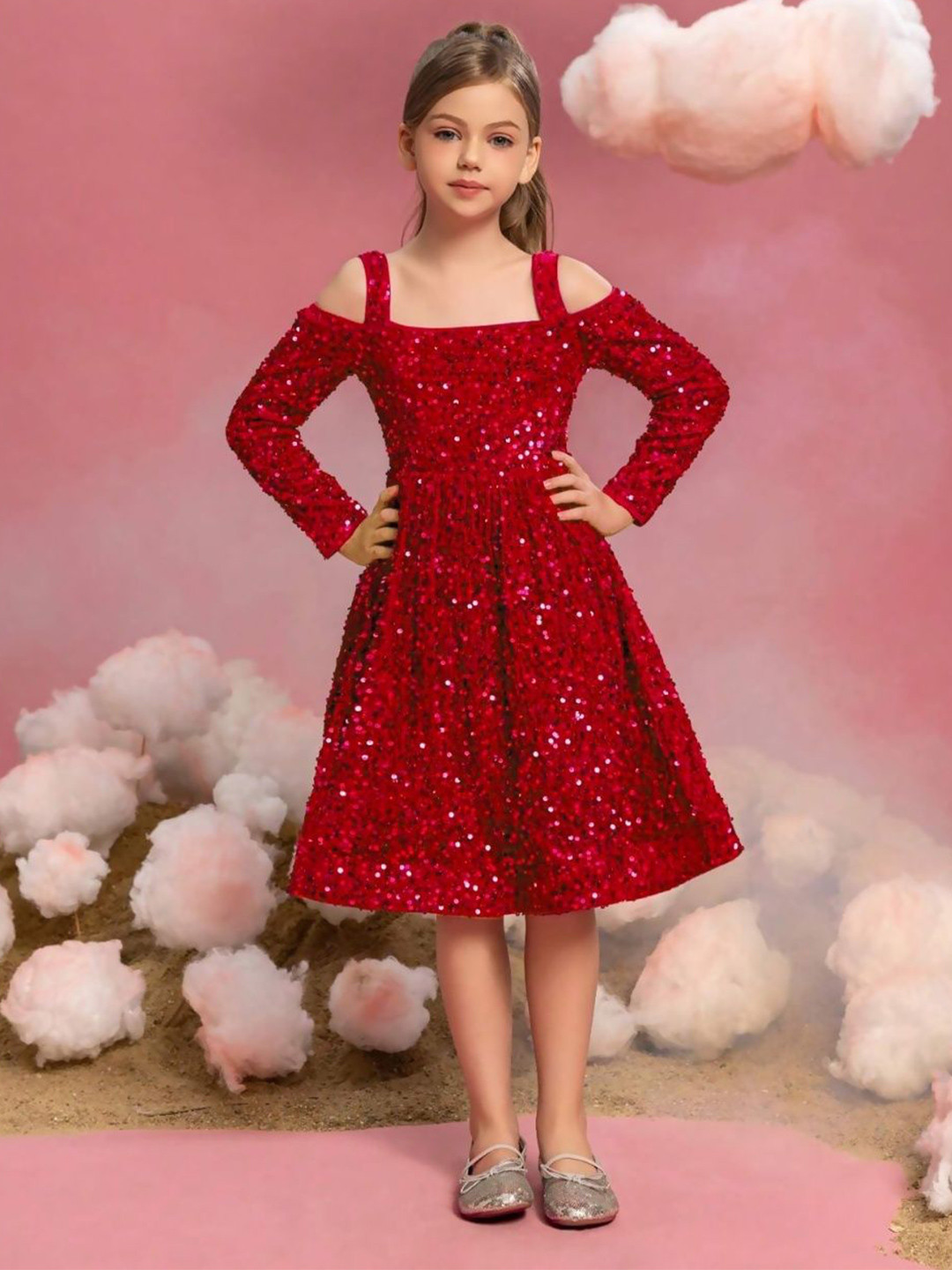 Vani Enterprise Girls Fit and Flare Dress