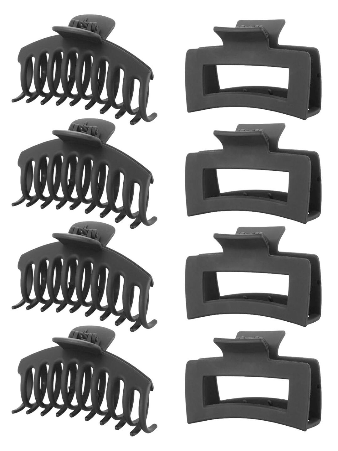 ANNA CREATIONS Women Set Of 8 Matte Claw Strong Hold Hair Clutcher