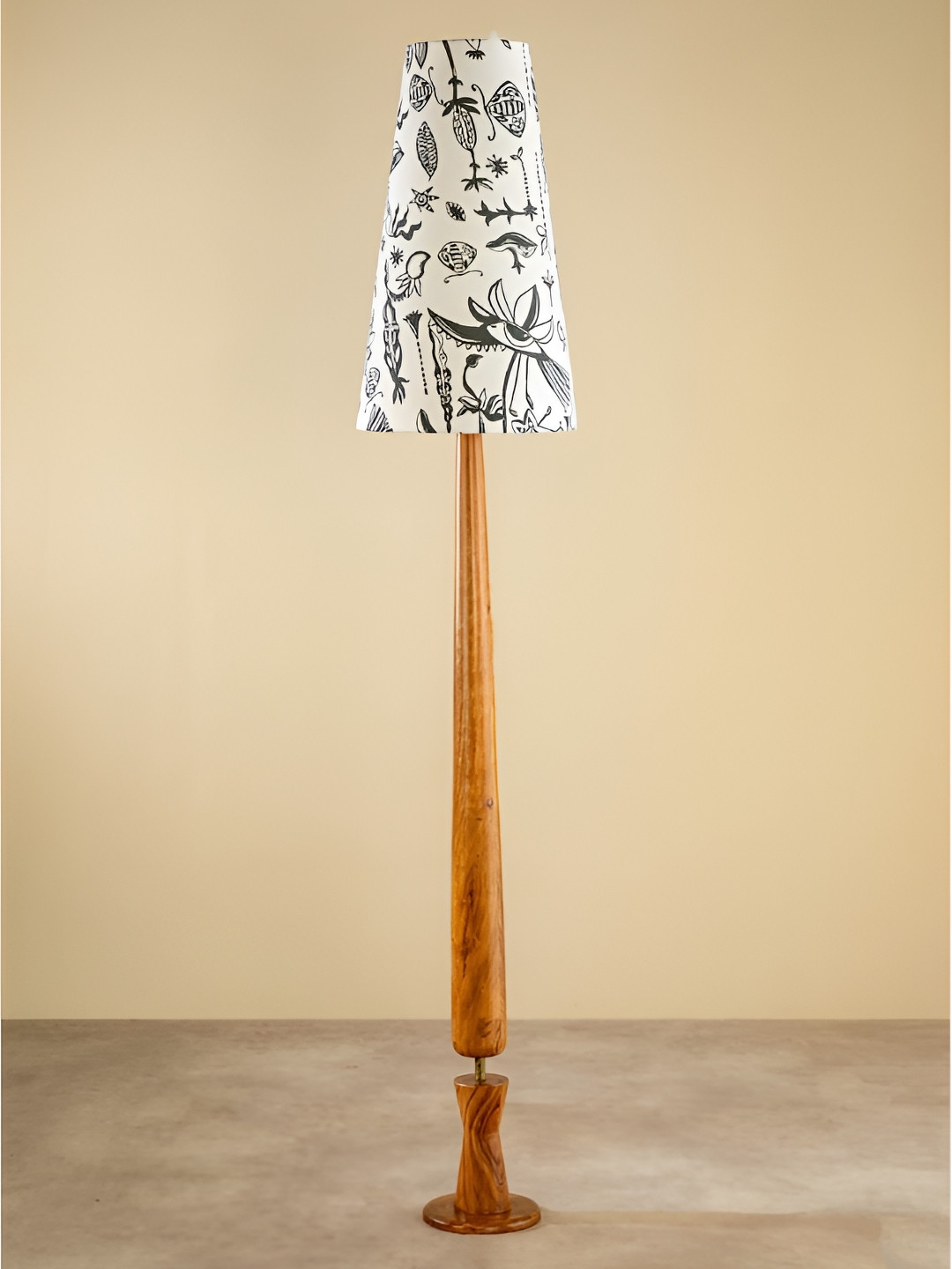 FREEDOM TREE Brown Wooden FloorLamp
