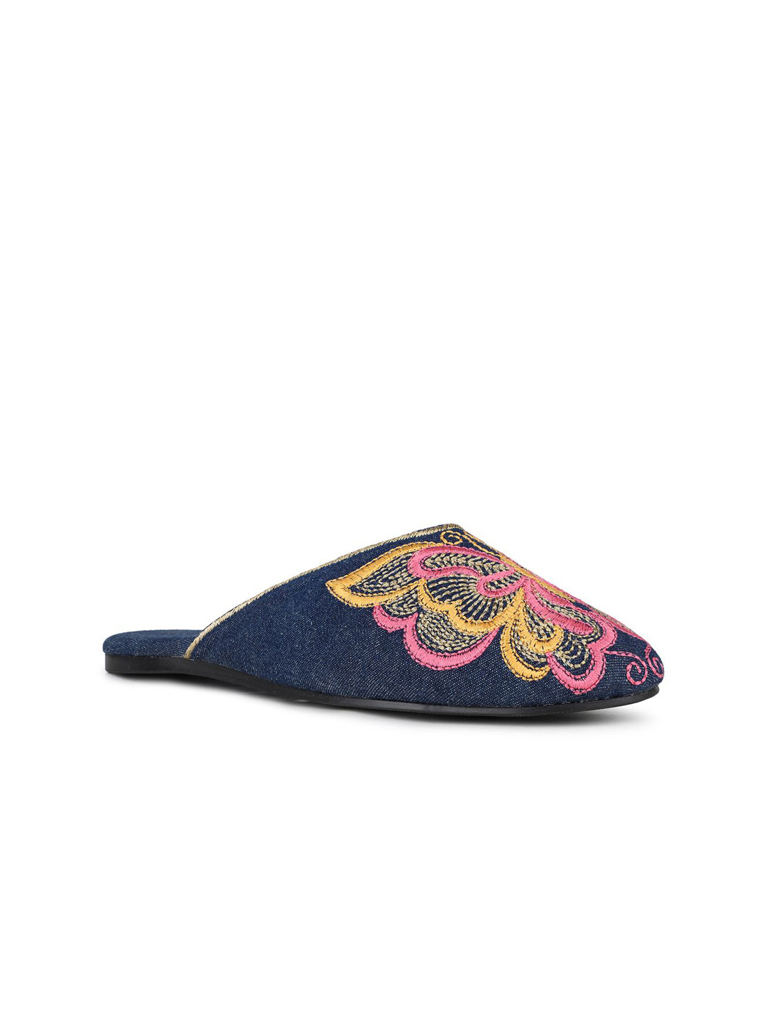 Inc 5 Women Woven Design Pointed Toe Slip On Mules