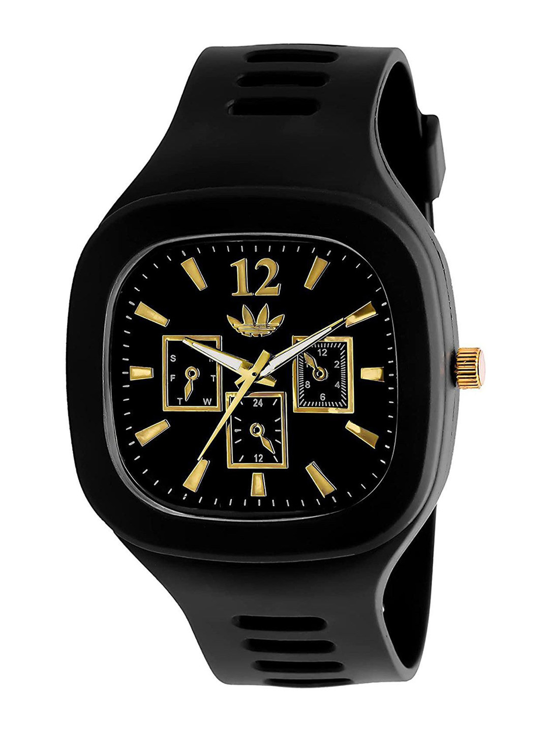 CSAMON Men Printed Square Dial & Straps Analogue Watch Csamon_31_Black