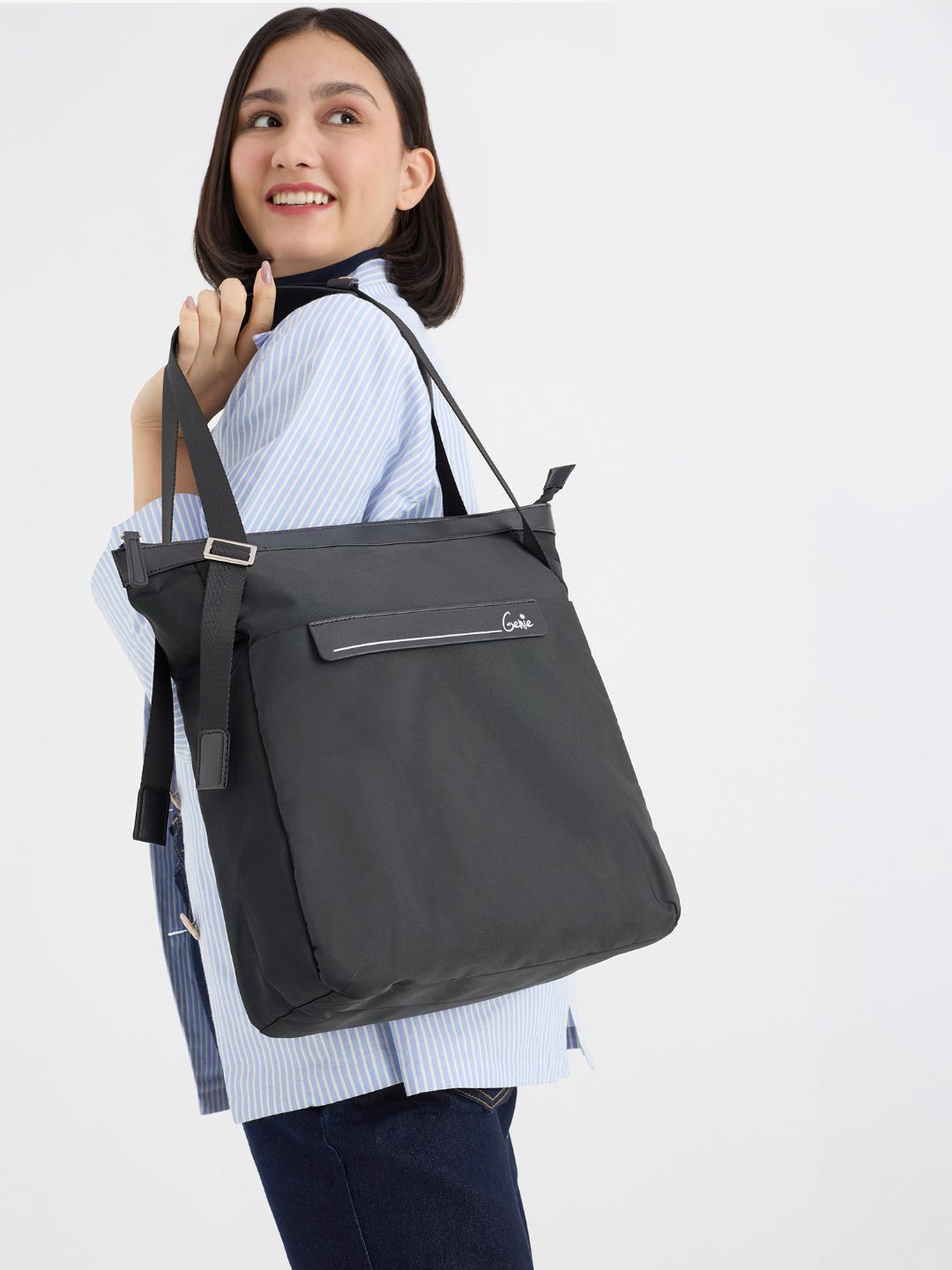 Genie Amber Women 14 Inch Laptop Shoulder Tote Bag