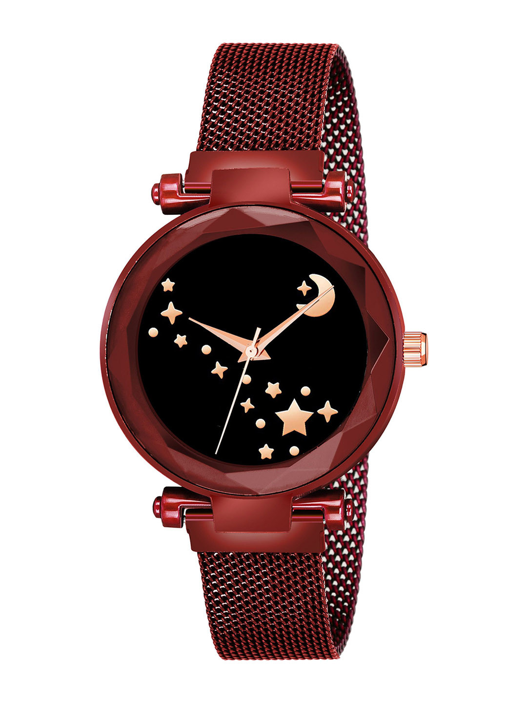 CSAMON Women Printed Dial & Bracelet Style Straps Analogue Watch GR_379_Red_Ida ka chand