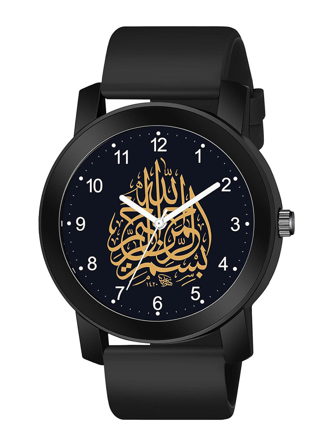 CSAMON Men Islamic Printed Analogue Watch PandoBLK Islamic NUM02 804 BLK