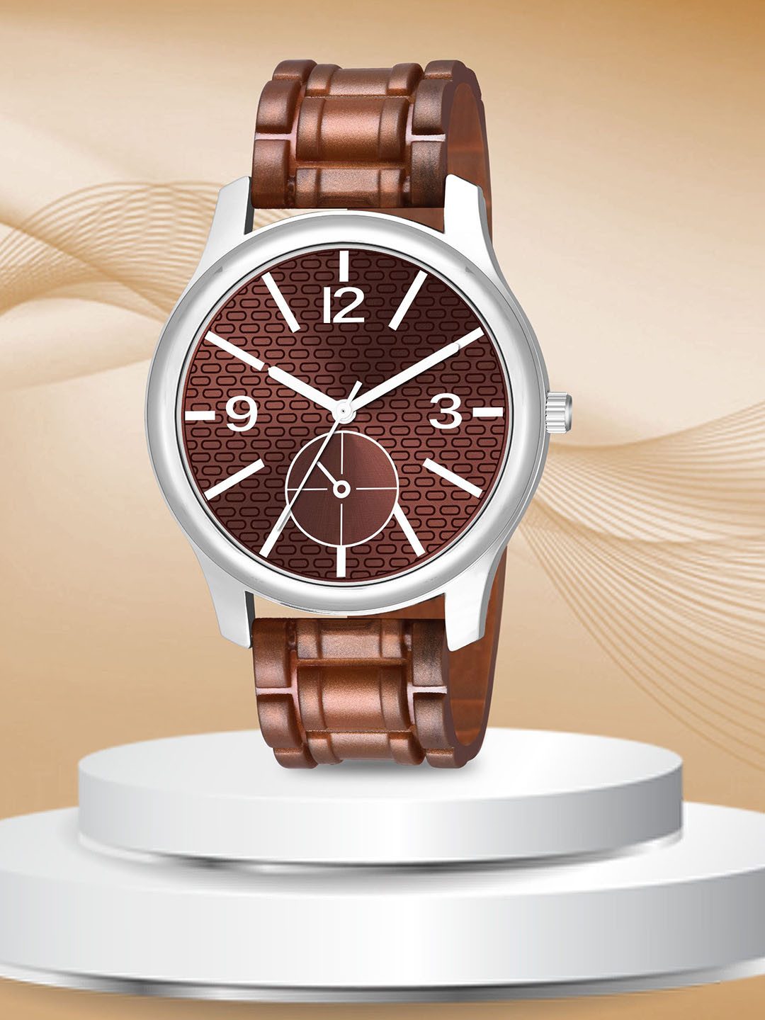 CSAMON Men Dial & Straps Analogue Watch 1017SLV M5 BRO D 801BRO