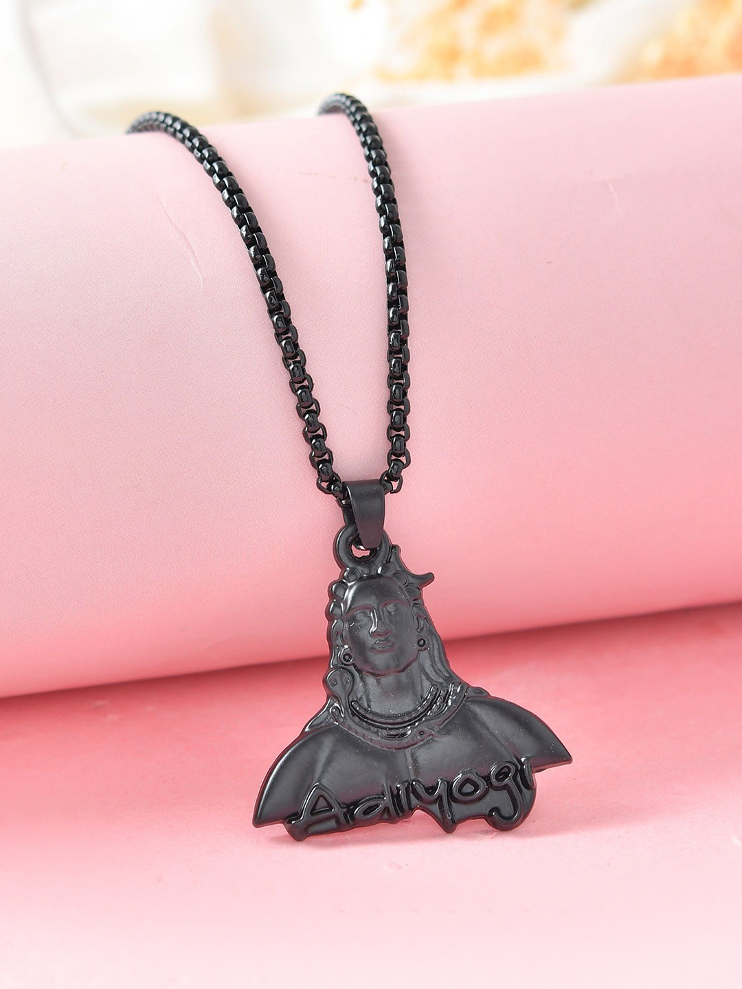 PASU FASHION Unisex Stainless Steel Titanium Adi Yogi Pendant