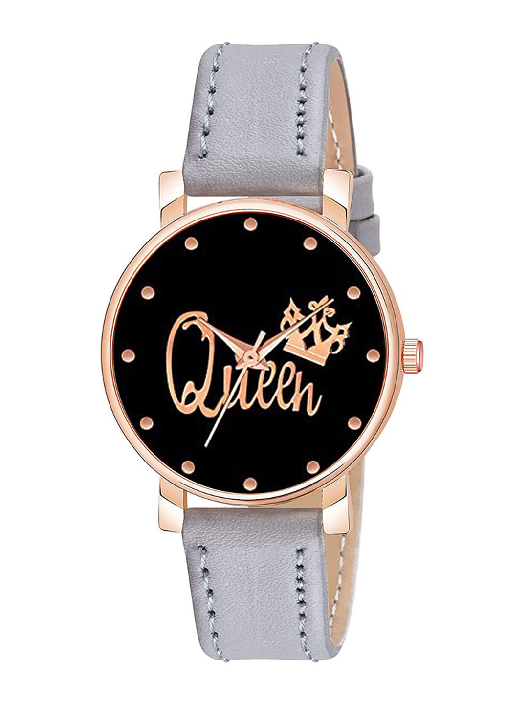 CSAMON Women Embellished Dial Analogue Watch C36 Q GREY Leather