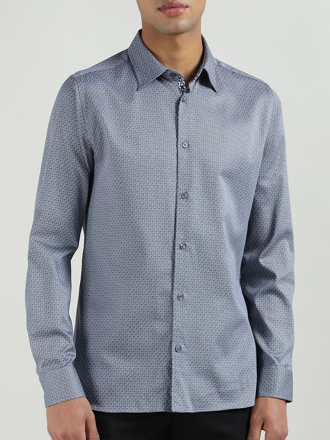 Ted Baker Abstract Spread Collar Slim-Fit Cotton Shirt