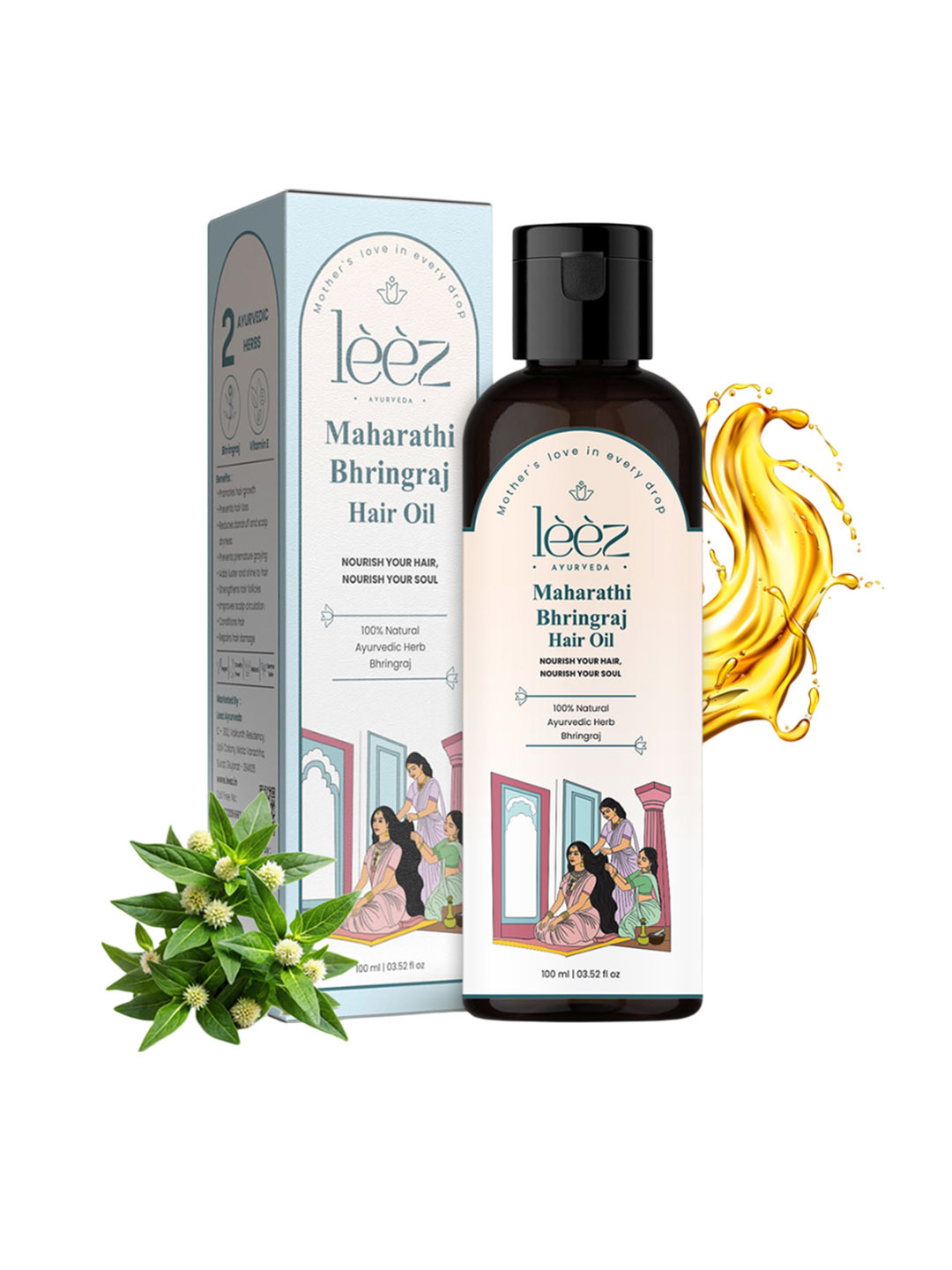 Leez Ayurveda Maha Bhringraj Hair Oil - 100 ml