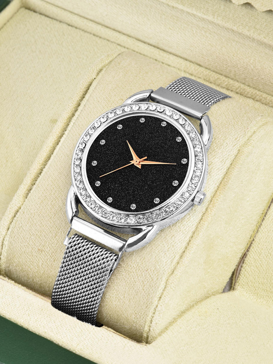 CSAMON Women Embellished Dial Analogue Watch C_23_Silver_12_Silver