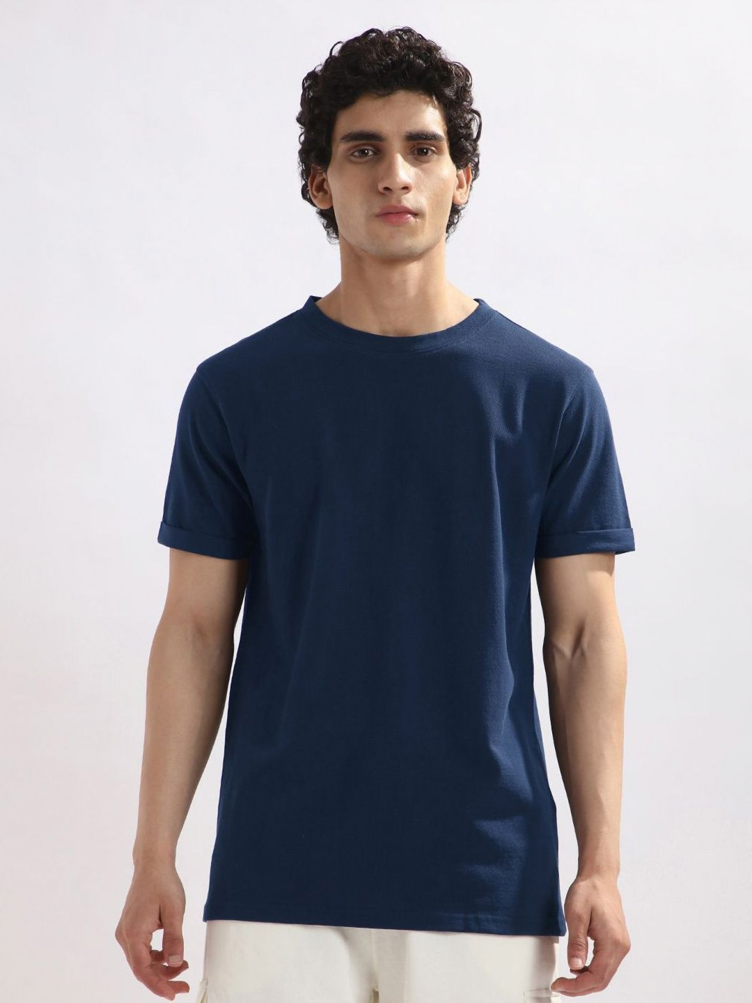 URBANICE Cotton Short Sleeves Round Neck T-shirt
