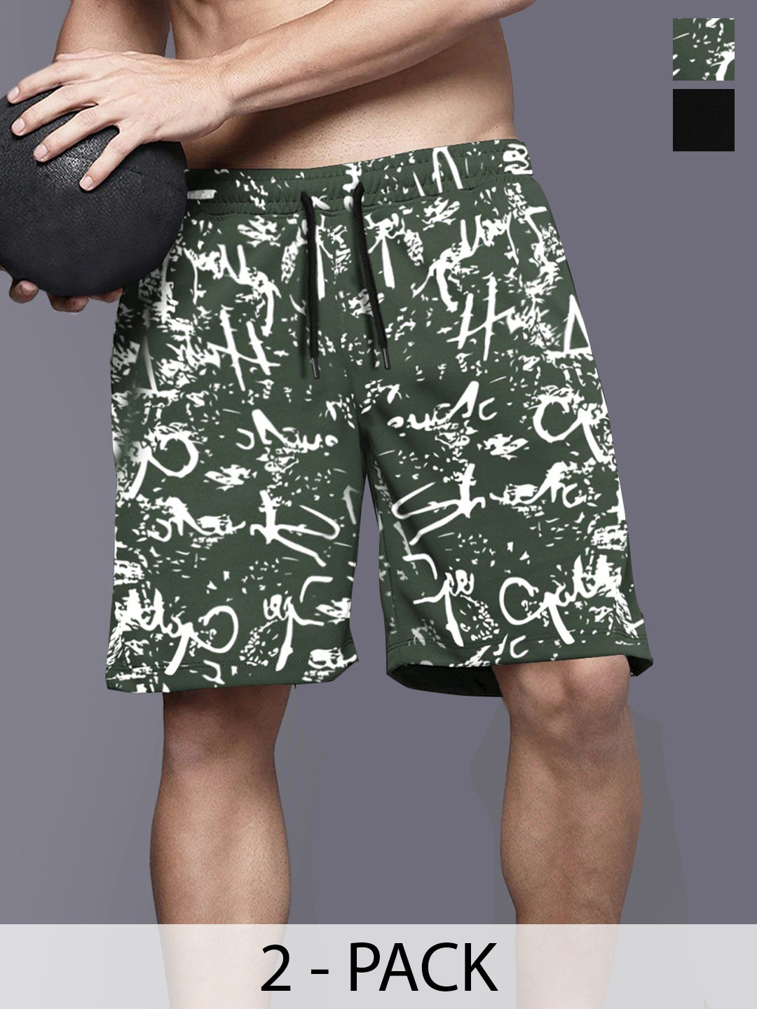 TRIPR Men Pack of 2 Printed Fashion Shorts