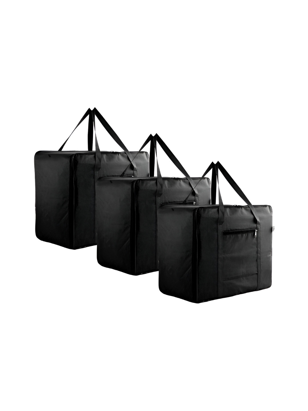 Aura Black 3 Pieces Storage Attachi Bags With Handles