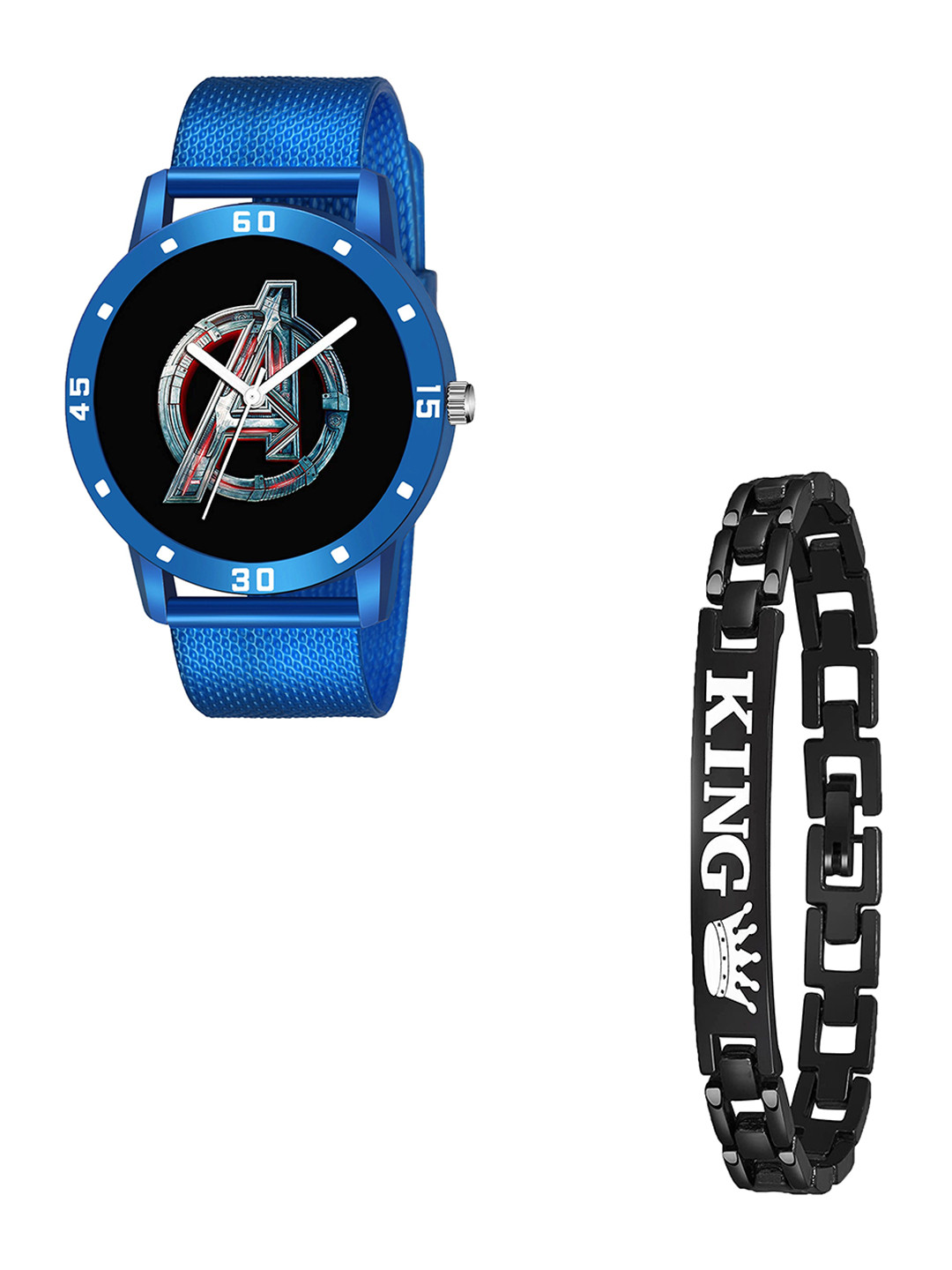 Gopal Shopcart Unisex Printed Dial Analogue Watch avengers Blue Aeviyo Black King
