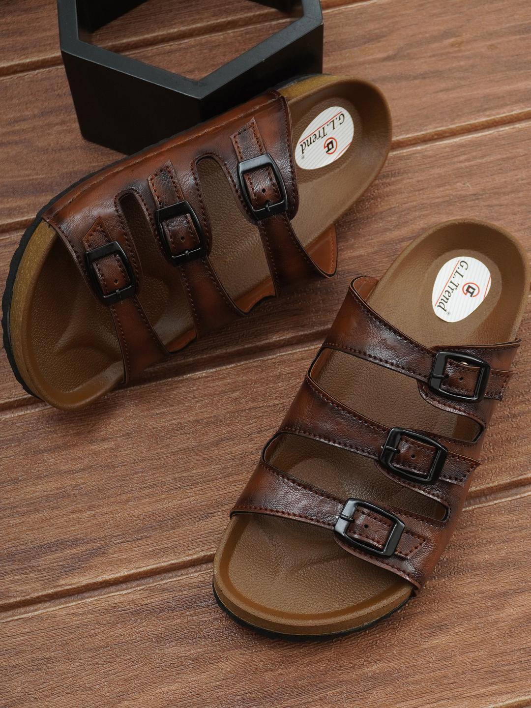 G L Trend Men Leather Waterproof Orthopedic Comfort Sandals