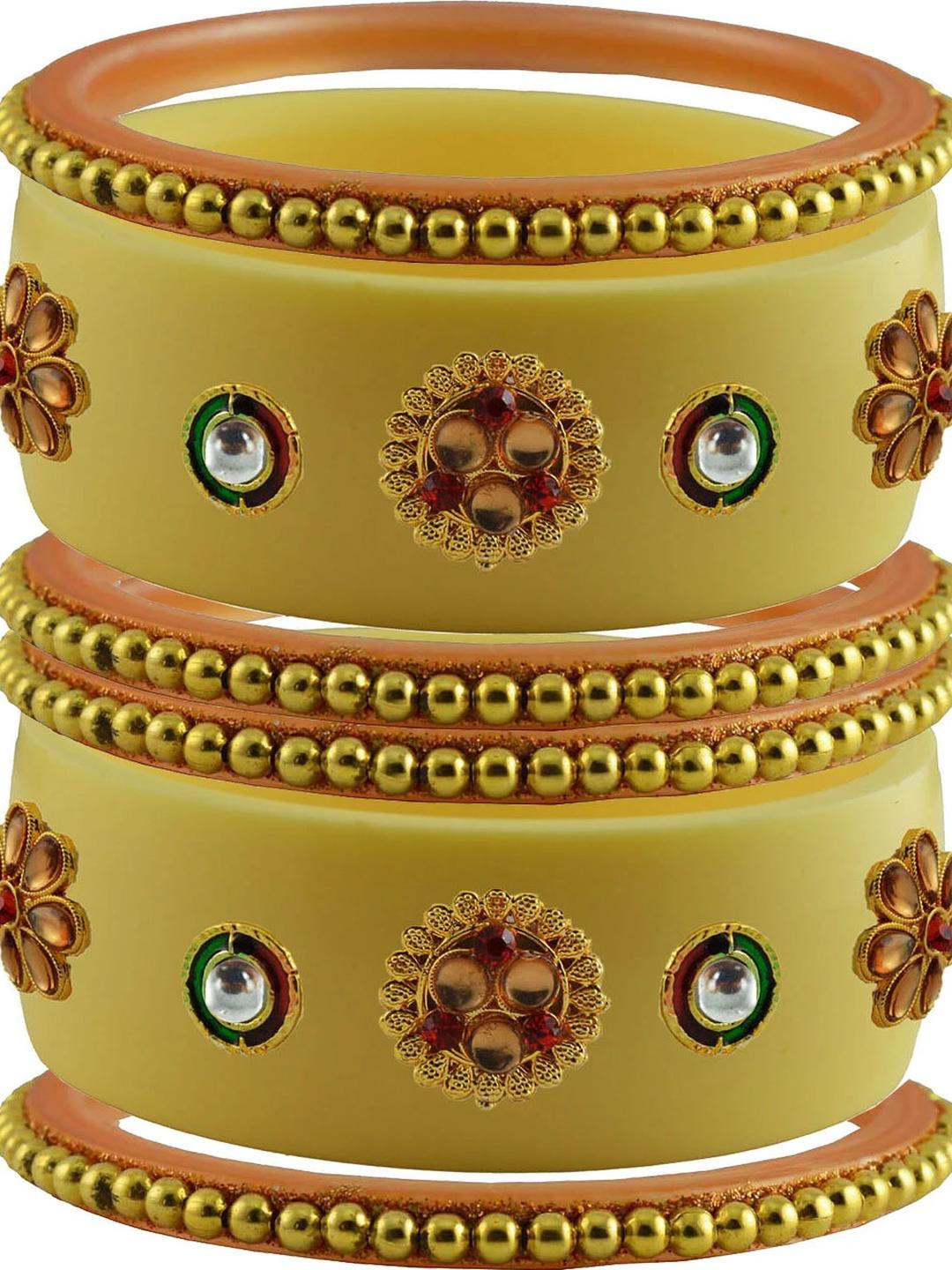 Vidhya Kangan Ethnic Brass Crystals Bangle