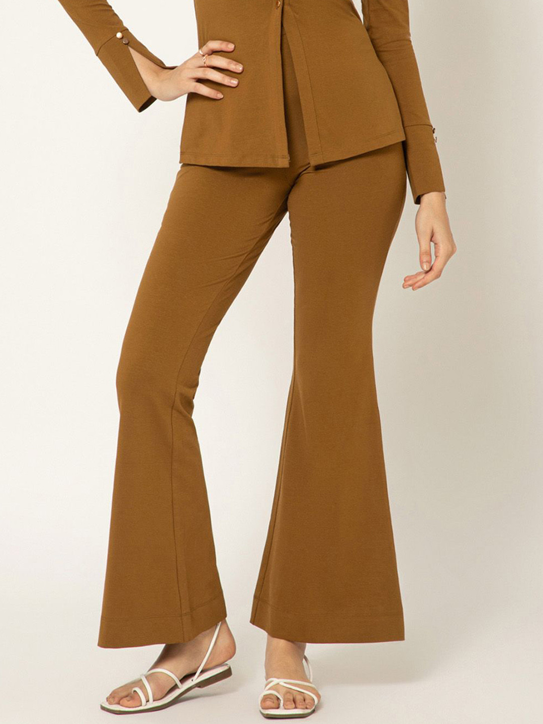 B77 Women Flare Leg Stretch Pants