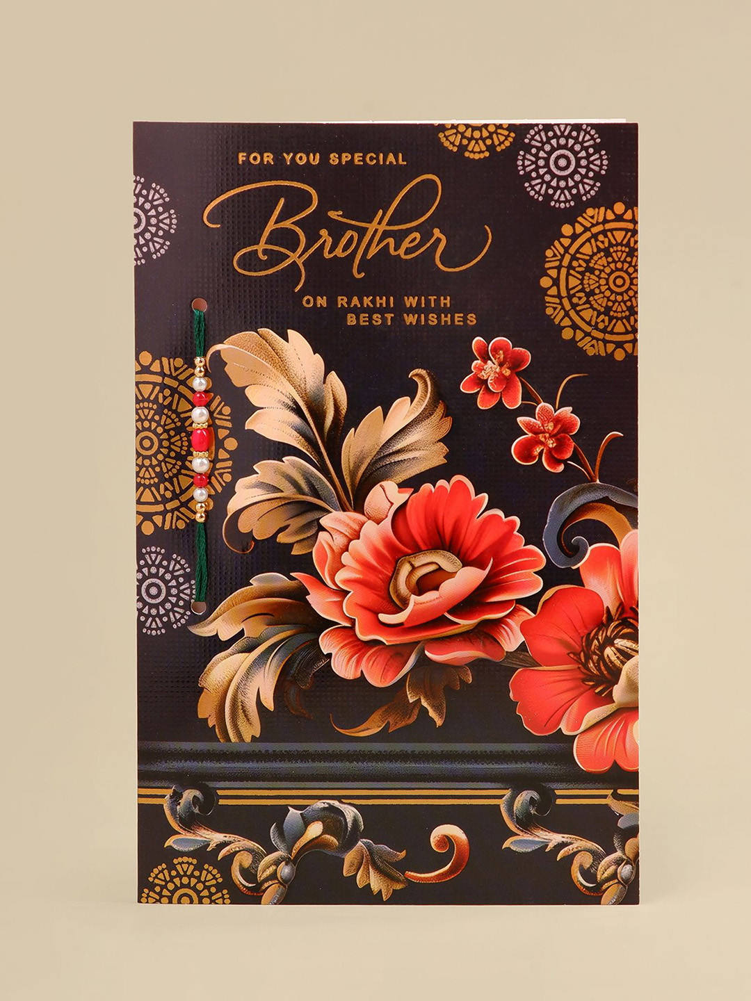 Archies Set Of 2 Thread Rakhis Greeting Card With Envelope