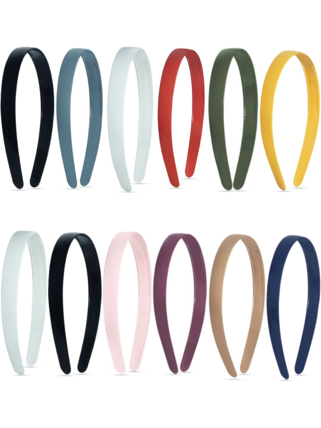 ANNA CREATIONS Women Pack of 12 Gloss Hairband