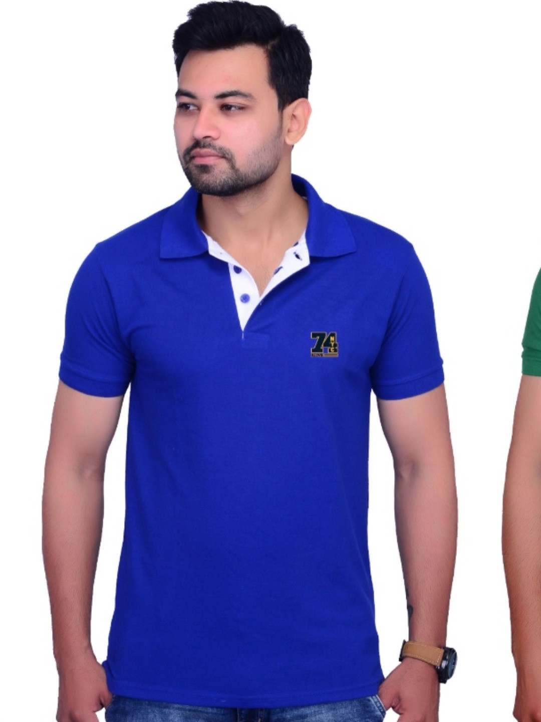 LA MILANO Pack Of 2 Polo Collar Slim Fit T-shirts