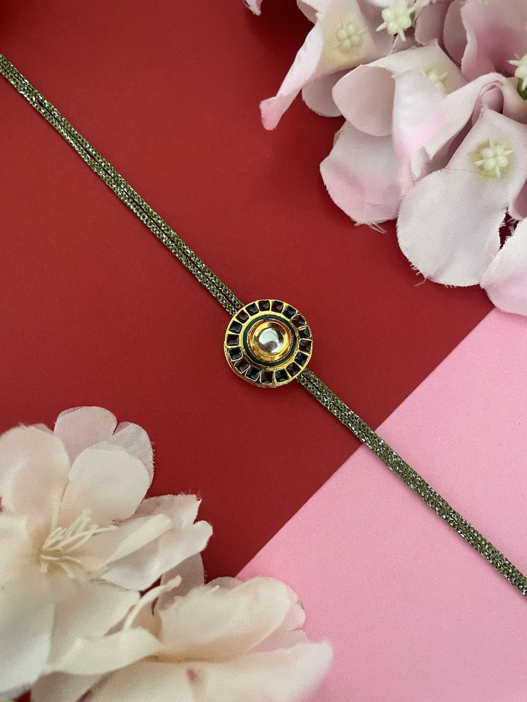 Digital Dress Room Round Pendant Thread Rakhi