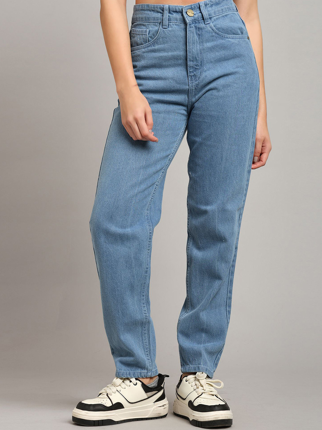 ADBUCKS Women Mom Fit High-Rise Jeans