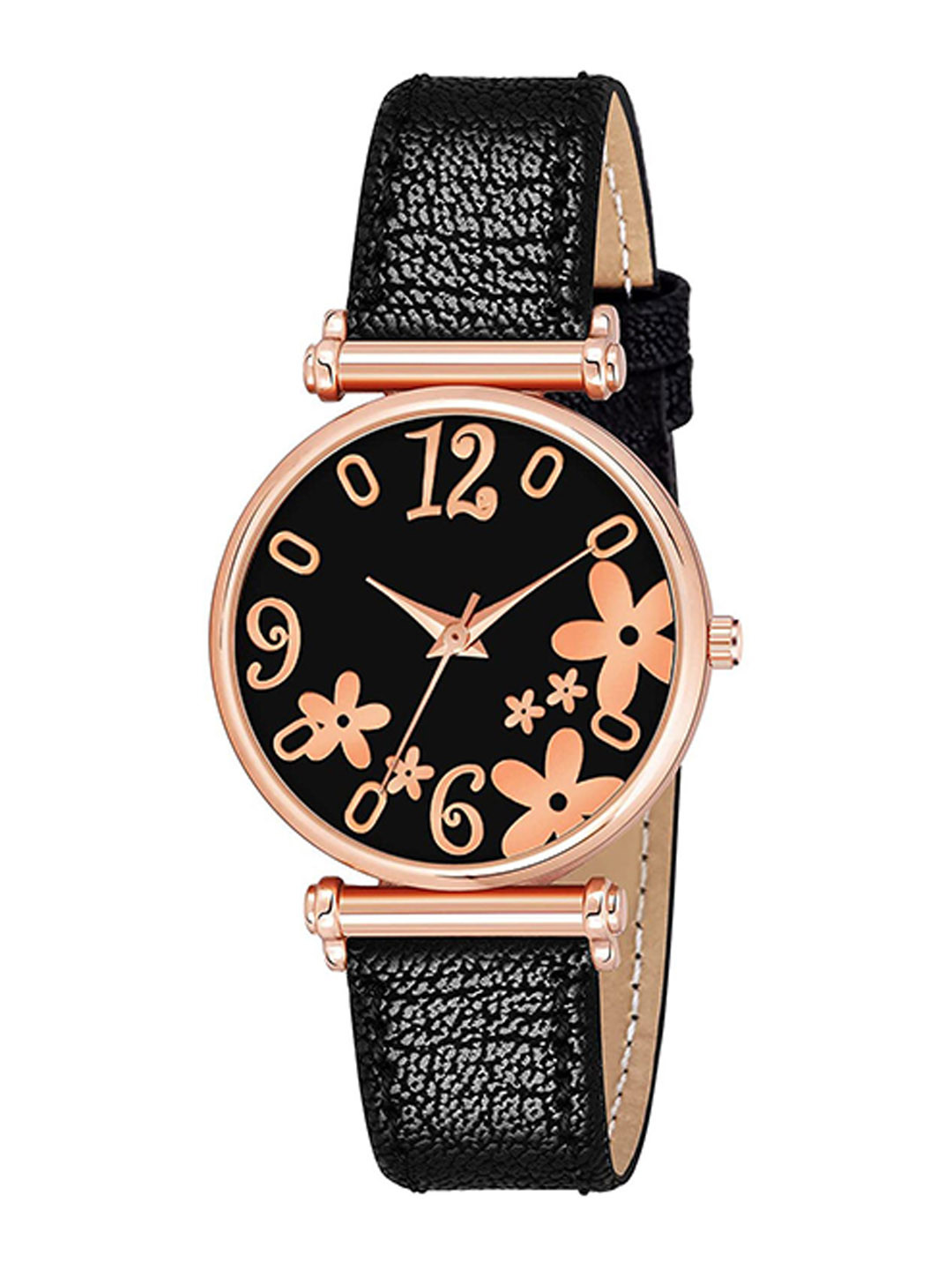 CSAMON Women Printed Dial Analogue Watch C34RG R3 BLK Leather