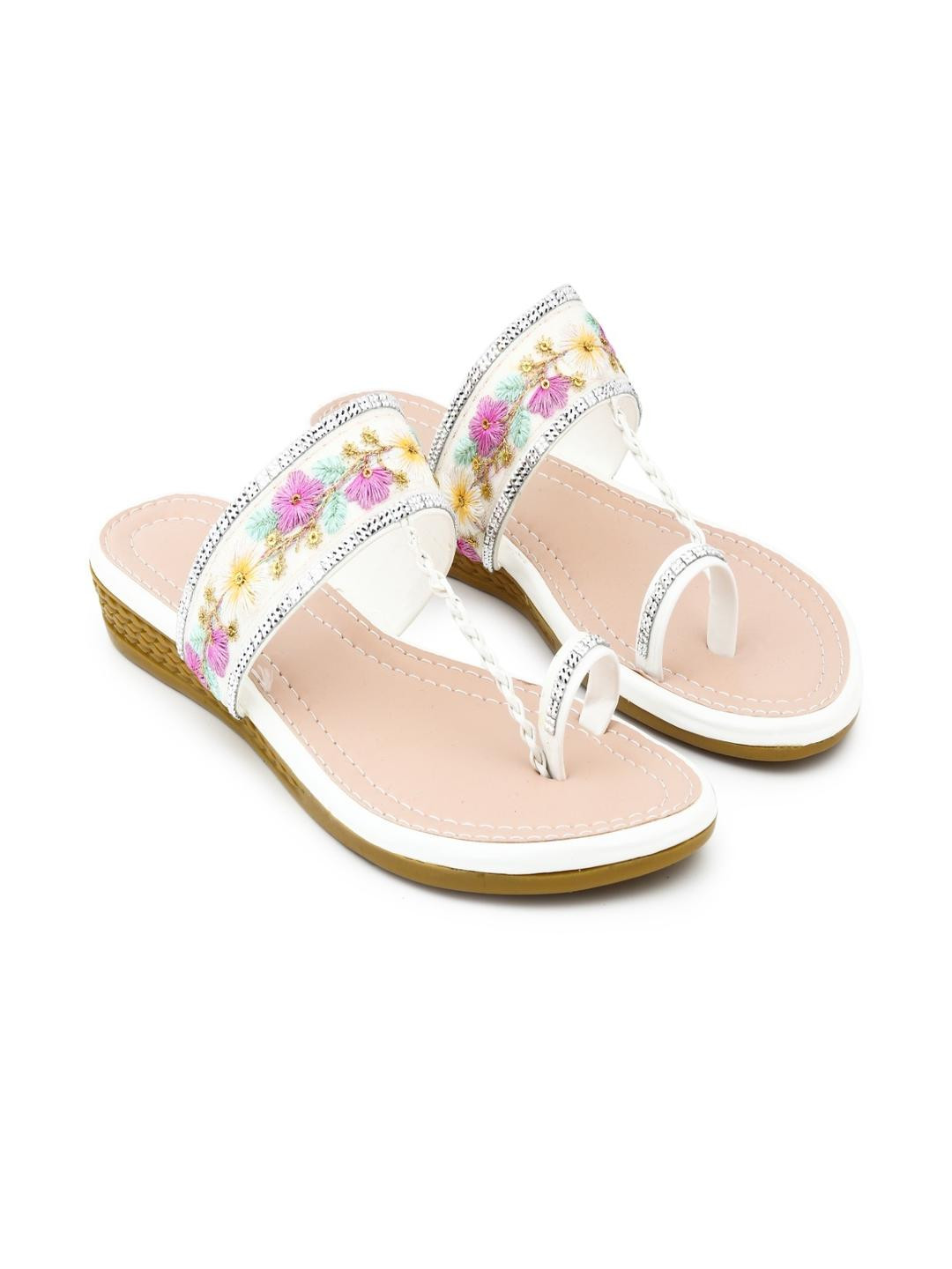 SOKEN White Synthetic Sandals