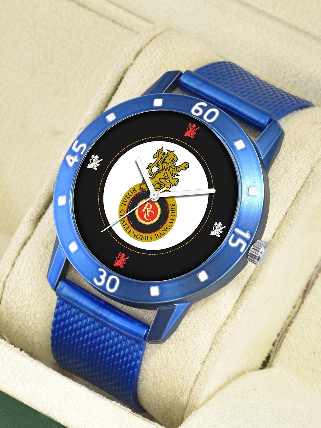 CSAMON Men Printed Dial & Straps Analogue Watch RCB_BlueAeviyo_Case