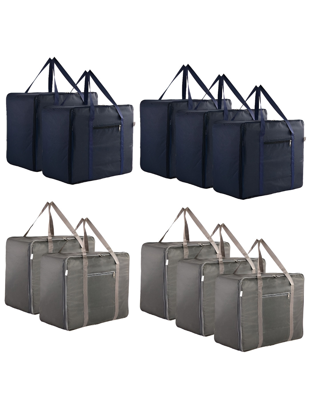 Aura Navy Blue & Grey 10 Pieces Printed Multi-Utility Organisers