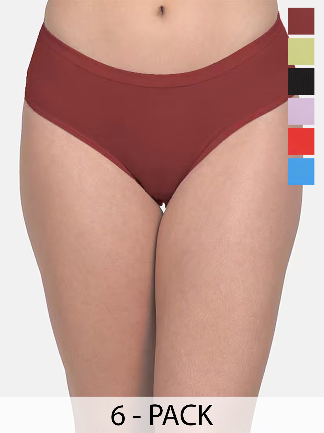 DHANDAI FASHION Pack Of 6 Cotton Hipster Briefs Soft Cotton Panty (DC-M-6)