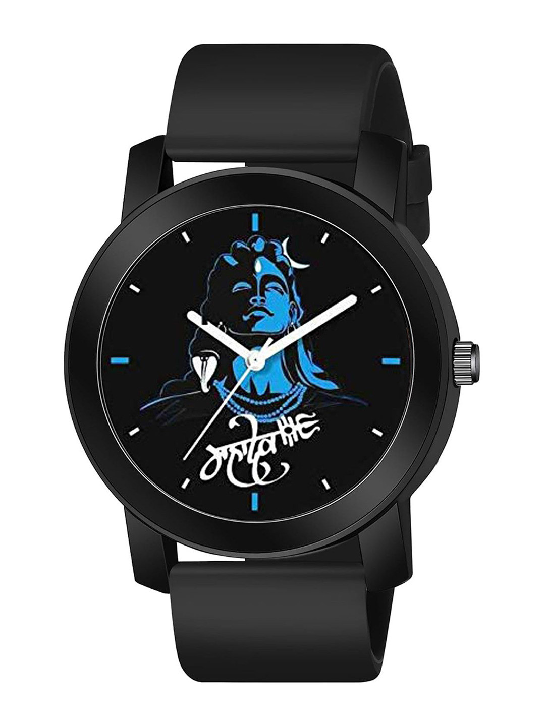 Gopal Shopcart Unisex Round Printed Dial Analogue Watch Pado BLK Jata Mahadev 804 BLK