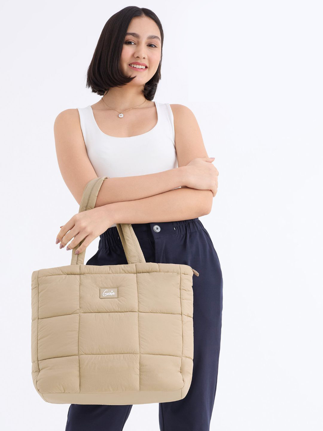 Genie Halotote Women 14 Inch Laptop Shoulder Tote Bag